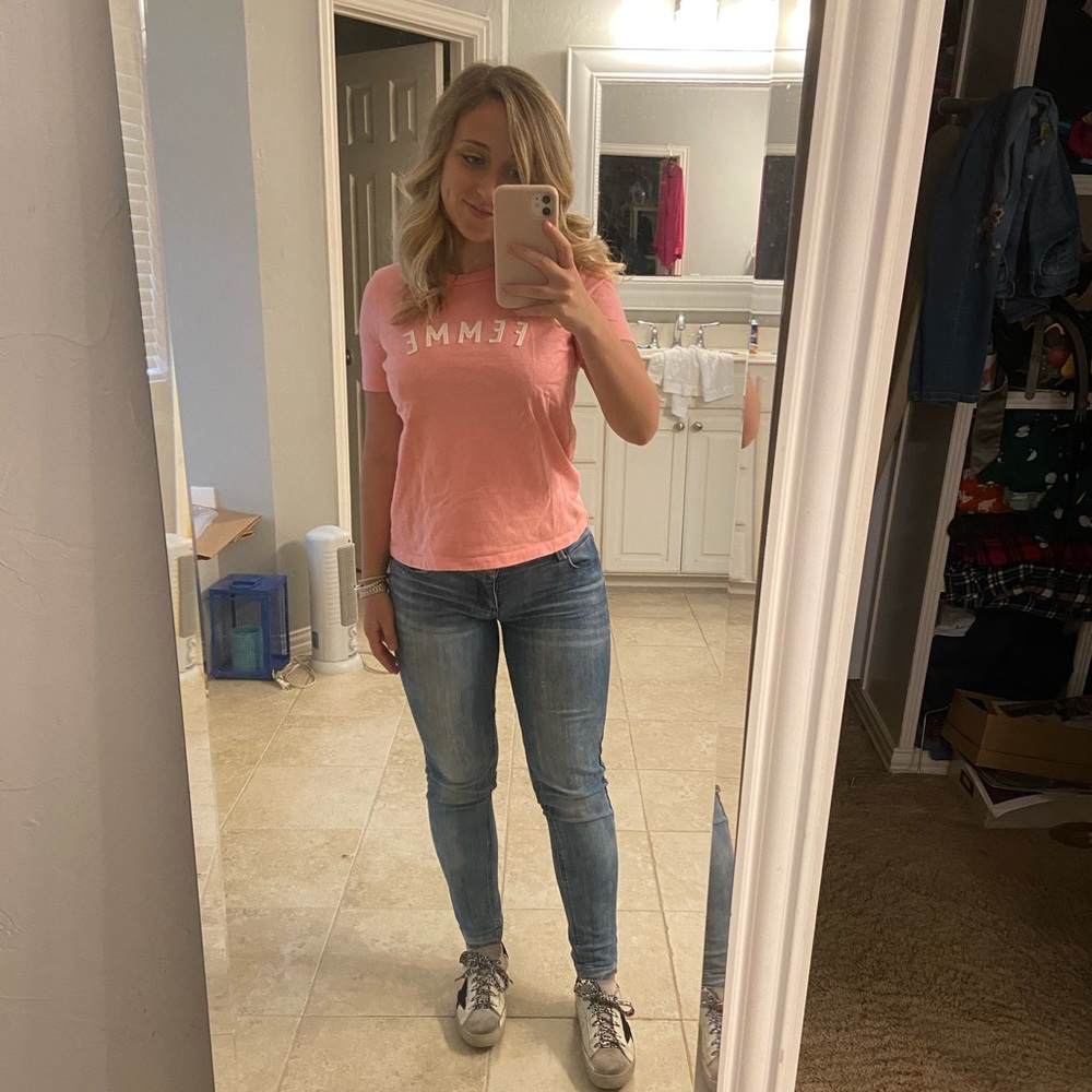 Pink FEMME Madewell tee💓💖💗